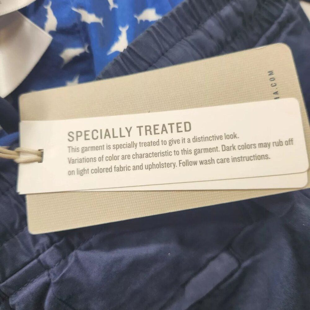 Tommy Bahama Mens Small Navy Oceanside Poplin Elastic Waist 8" Inseam Shorts - Picture 4 of 7